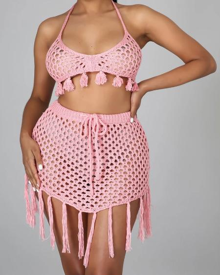 Pink Starburst Swim Crochet